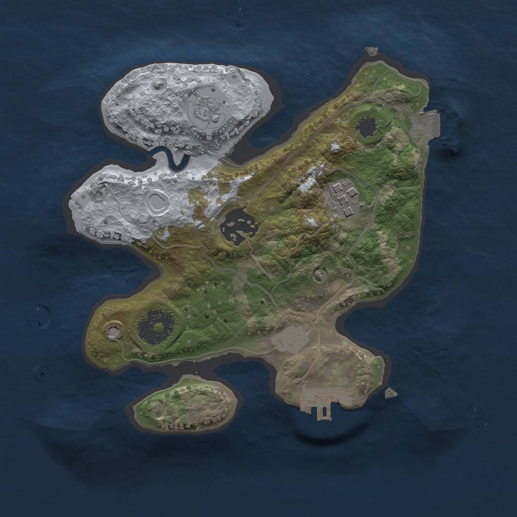 Rust Map: Procedural Map, Size: 2200, Seed: 1004479103, 7 Monuments