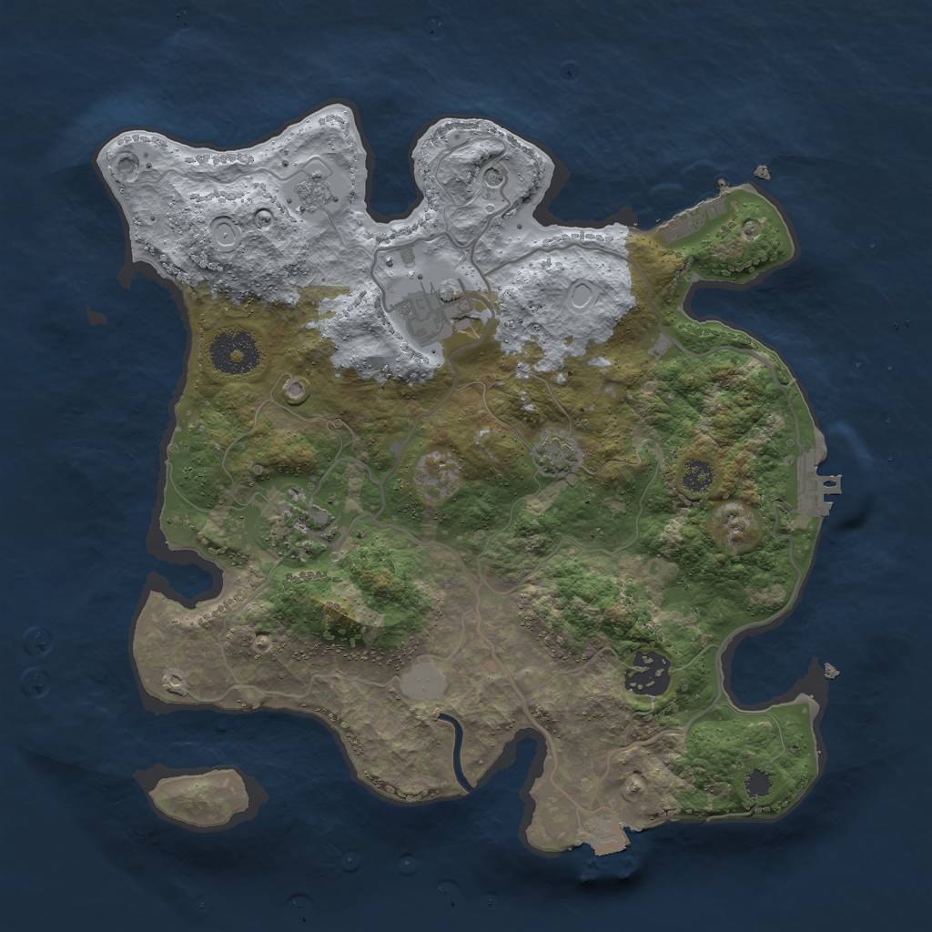 Rust Map: Procedural Map, Size: 3000, Seed: 85688462, 11 Monuments