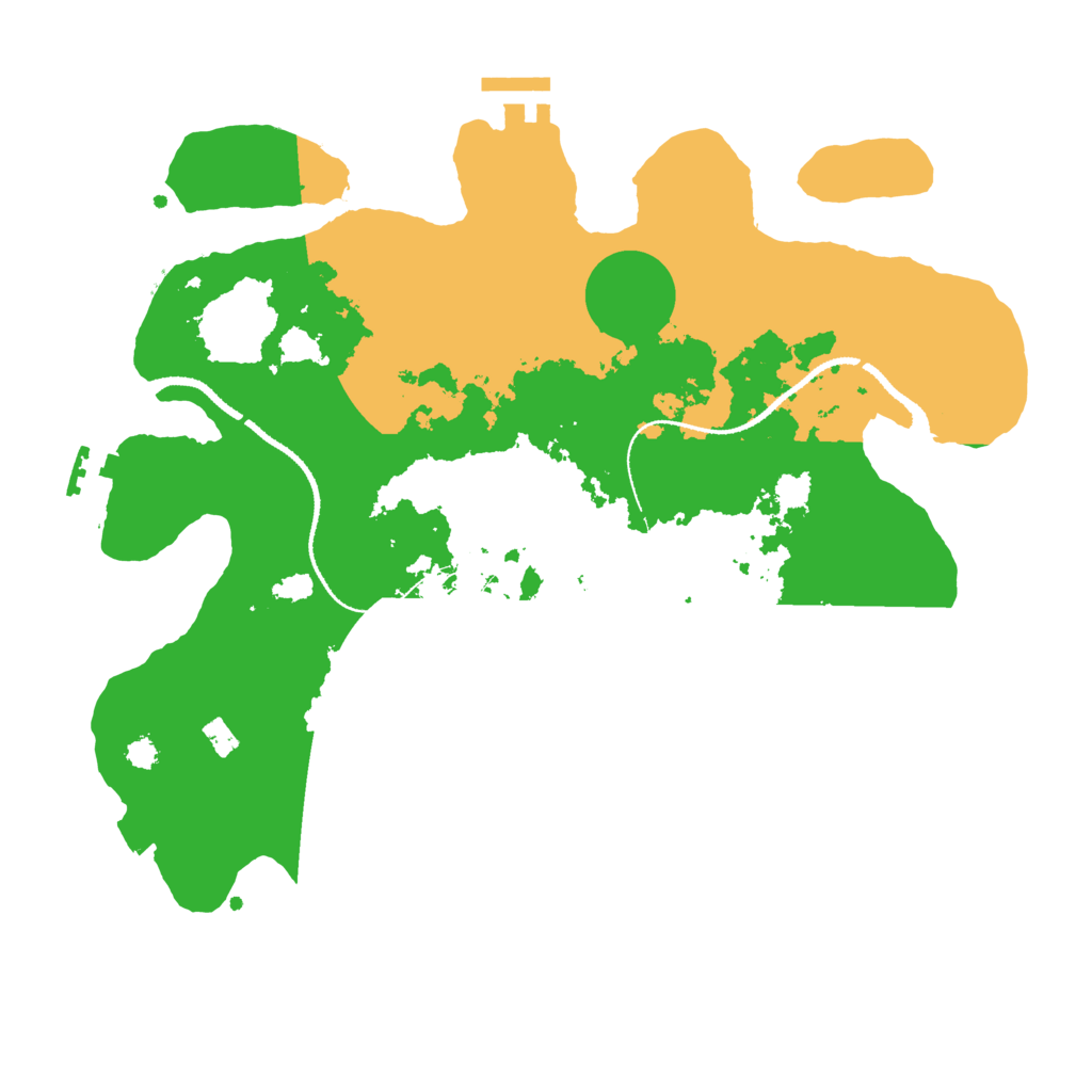 Biome Rust Map: Procedural Map, Size: 3200, Seed: 86035777