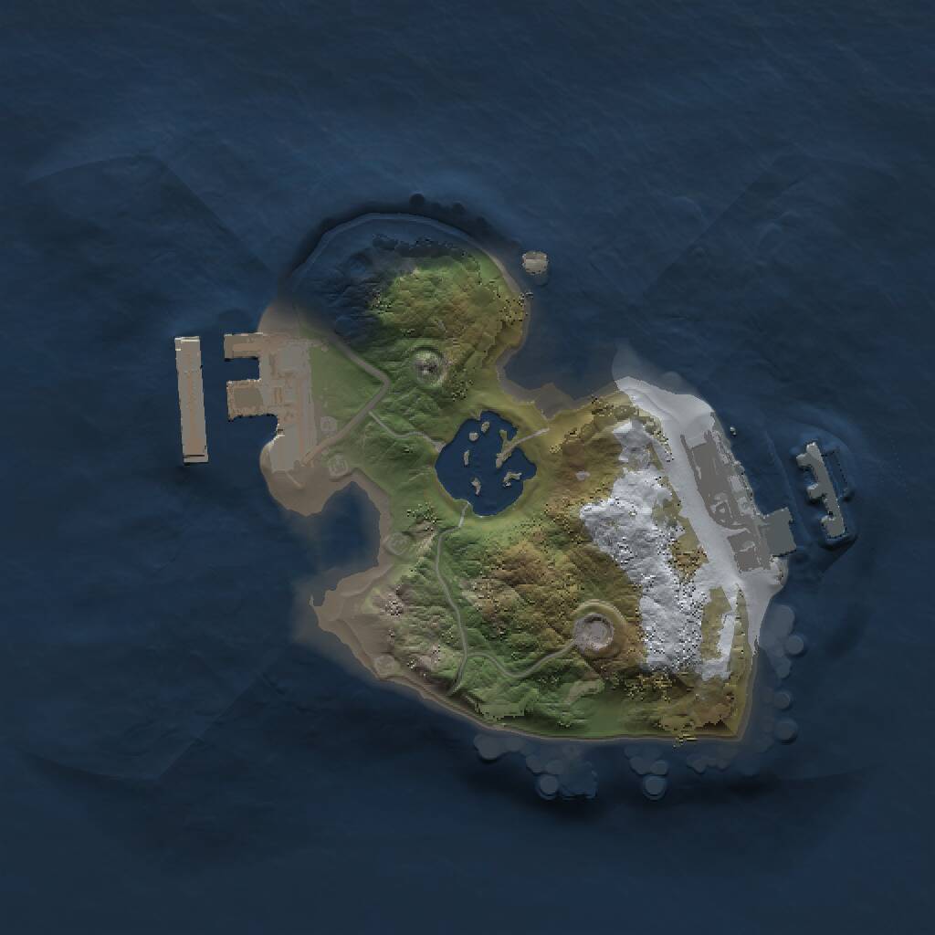Rust Map: Procedural Map, Size: 1500, Seed: 44313984, 4 Monuments