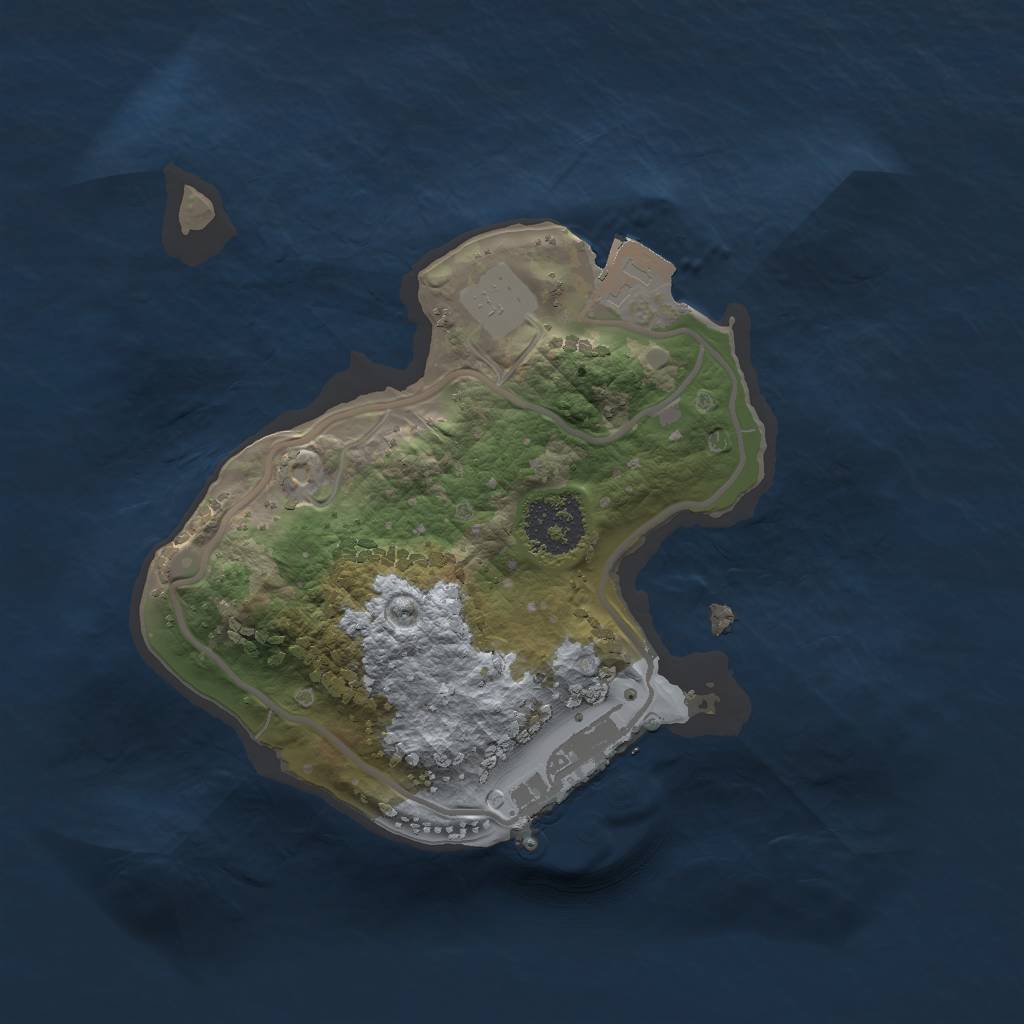 Rust Map: Procedural Map, Size: 1750, Seed: 5492806, 4 Monuments