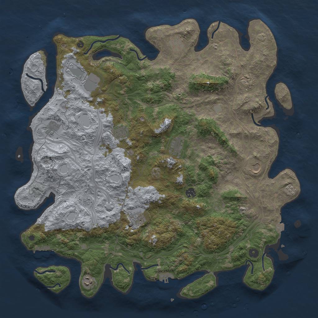 Rust Map: Procedural Map, Size: 4800, Seed: 159952, 19 Monuments
