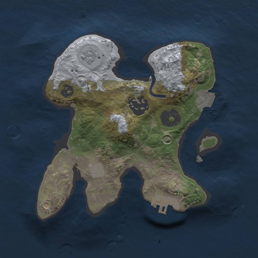 Rust Map: Procedural Map, Size: 2000, Seed: 1516104175, 6 Monuments