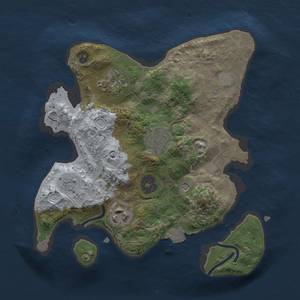 Thumbnail Rust Map: Procedural Map, Size: 2500, Seed: 1036, 8 Monuments