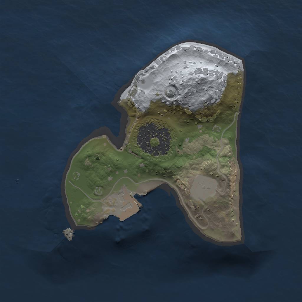 Rust Map: Procedural Map, Size: 1338, Seed: 1, 3 Monuments