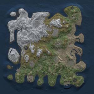Thumbnail Rust Map: Procedural Map, Size: 3500, Seed: 1261537023, 15 Monuments