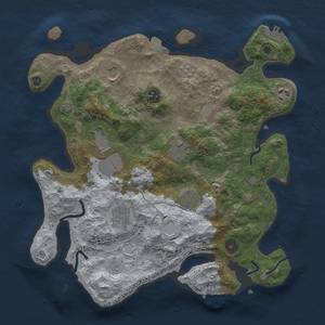 Thumbnail Rust Map: Procedural Map, Size: 3500, Seed: 698194061, 16 Monuments