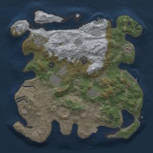 Thumbnail Rust Map: Procedural Map, Size: 3500, Seed: 325035, 15 Monuments