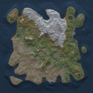 Thumbnail Rust Map: Procedural Map, Size: 3700, Seed: 999995163, 18 Monuments