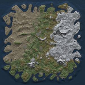Thumbnail Rust Map: Procedural Map, Size: 6000, Seed: 1424822961, 18 Monuments