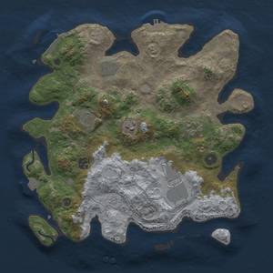 Thumbnail Rust Map: Procedural Map, Size: 3500, Seed: 1405132579, 15 Monuments