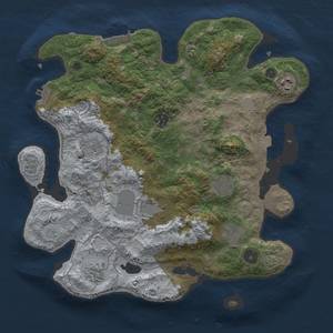 Thumbnail Rust Map: Procedural Map, Size: 3500, Seed: 330139426, 16 Monuments