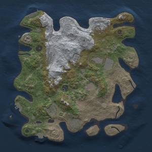 Thumbnail Rust Map: Procedural Map, Size: 3500, Seed: 1555130810, 17 Monuments