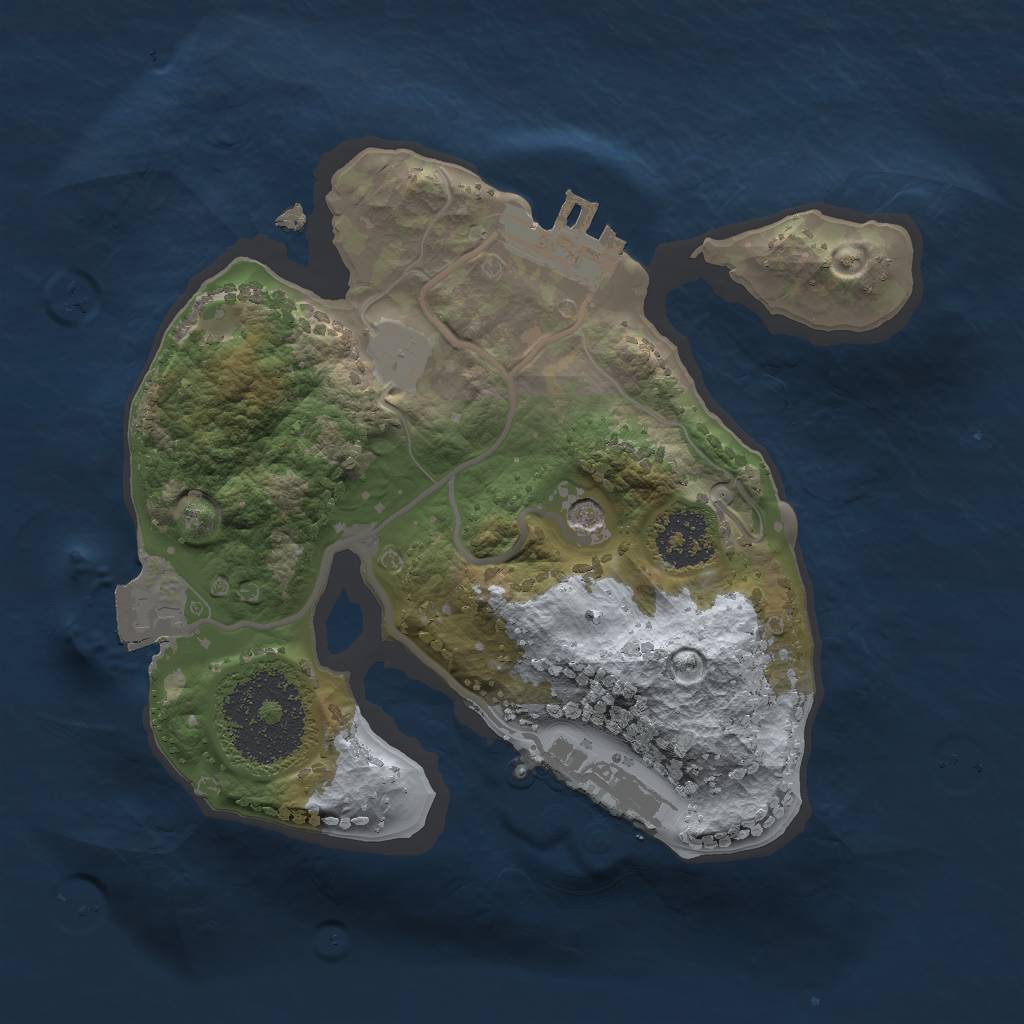 Rust Map: Procedural Map, Size: 1800, Seed: 1031165173, 6 Monuments