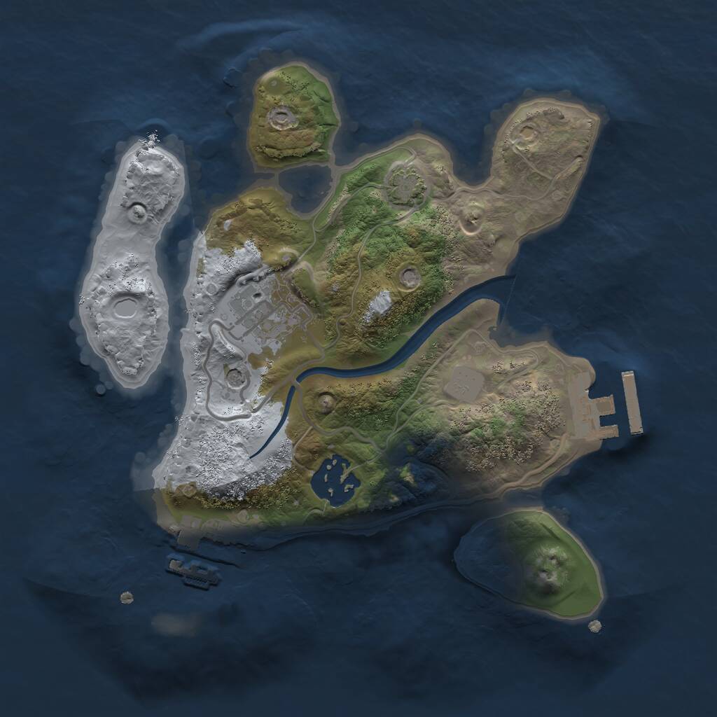 Rust Map: Procedural Map, Size: 2300, Seed: 967090796, 7 Monuments