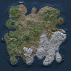 Thumbnail Rust Map: Procedural Map, Size: 3200, Seed: 20, 12 Monuments