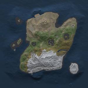 Thumbnail Rust Map: Procedural Map, Size: 2000, Seed: 310432758, 6 Monuments