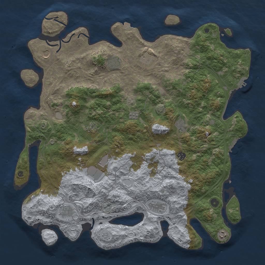 Rust Map: Procedural Map, Size: 4750, Seed: 974989411, 19 Monuments