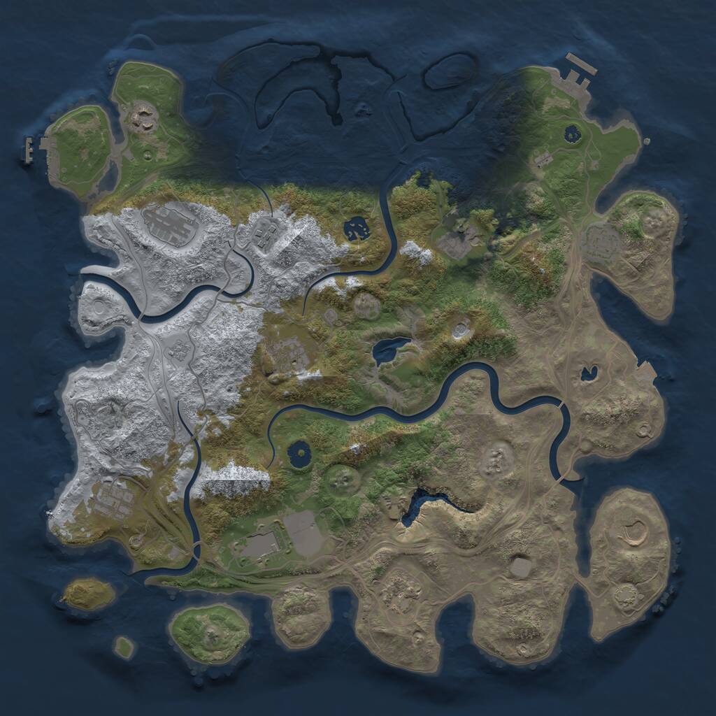 Rust Map: Procedural Map, Size: 4250, Seed: 902020, 17 Monuments