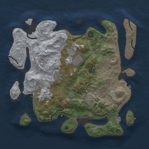 Thumbnail Rust Map: Procedural Map, Size: 3600, Seed: 13004, 13 Monuments