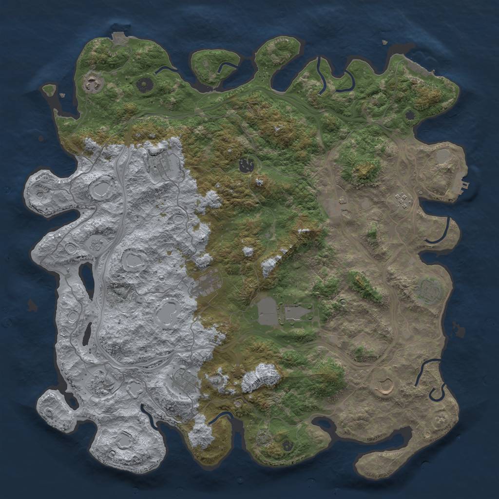 Rust Map: Procedural Map, Size: 4700, Seed: 9742020, 19 Monuments