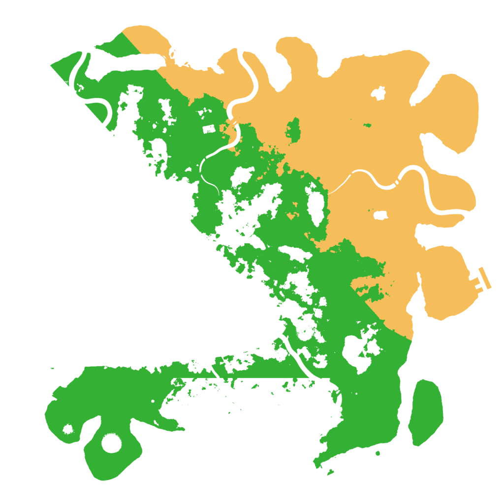 Biome Rust Map: Procedural Map, Size: 4500, Seed: 7542025