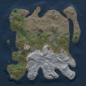 Thumbnail Rust Map: Procedural Map, Size: 3500, Seed: 1175736530, 17 Monuments