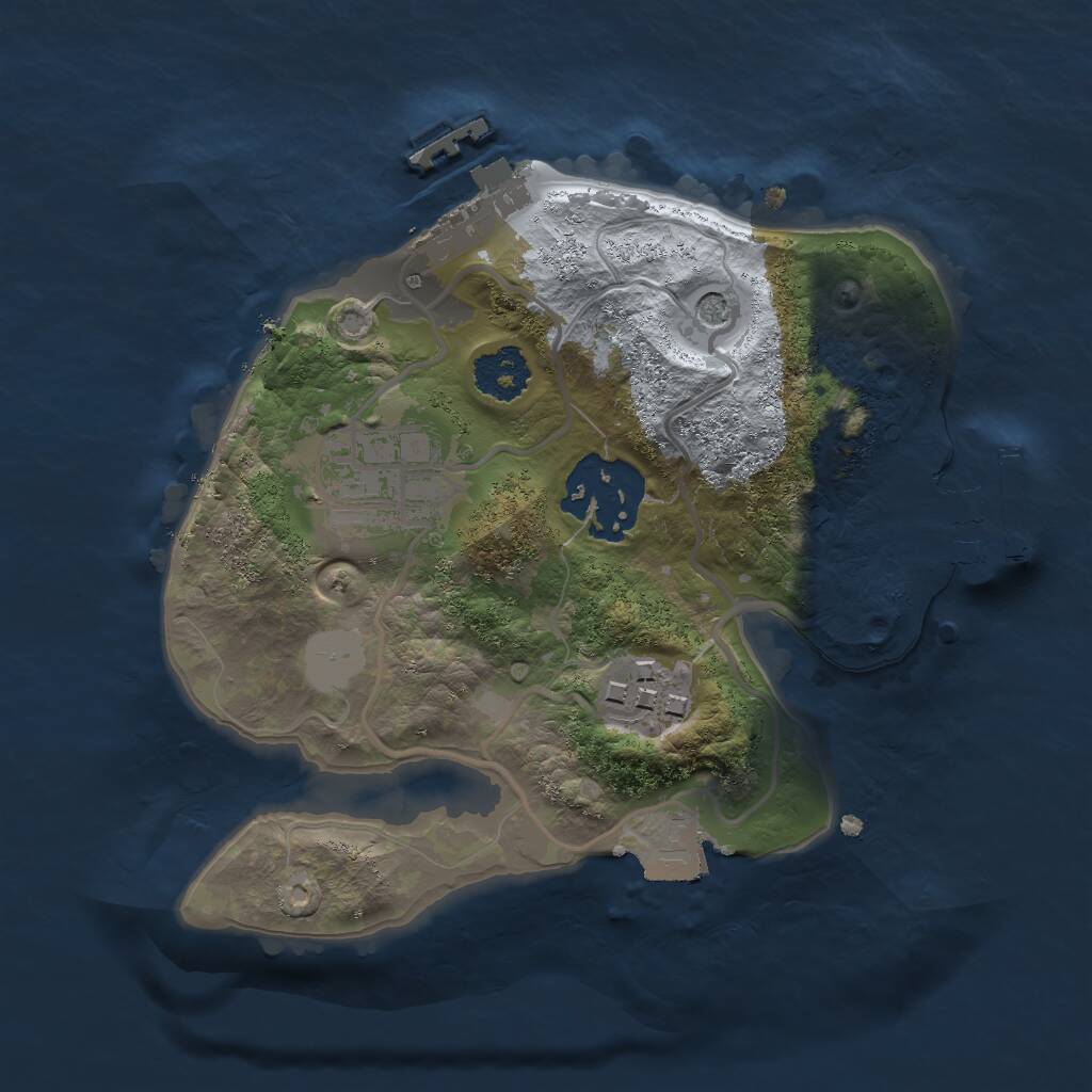 Rust Map: Procedural Map, Size: 2000, Seed: 8445244, 7 Monuments