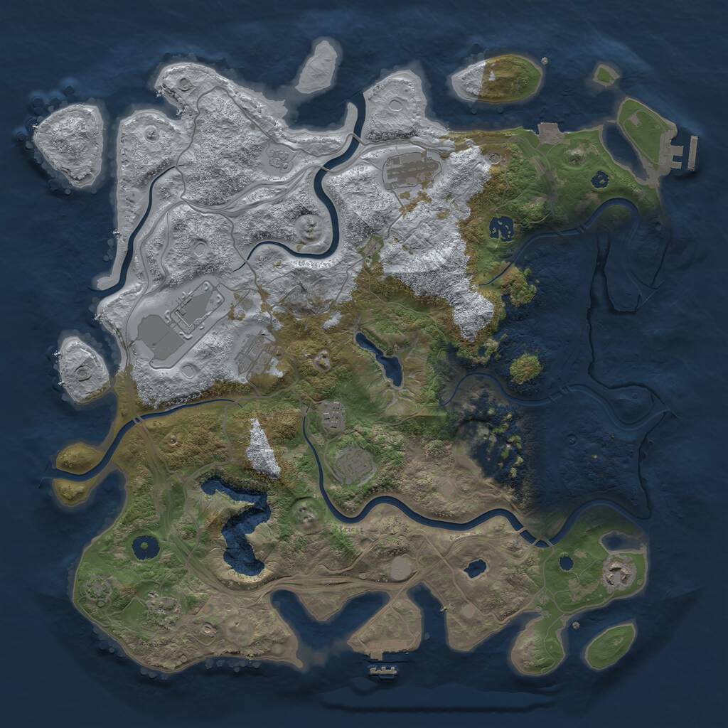 Rust Map: Procedural Map, Size: 4250, Seed: 2098558548, 15 Monuments