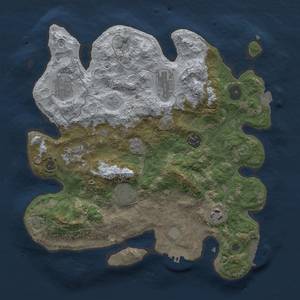 Thumbnail Rust Map: Procedural Map, Size: 3250, Seed: 15548, 14 Monuments