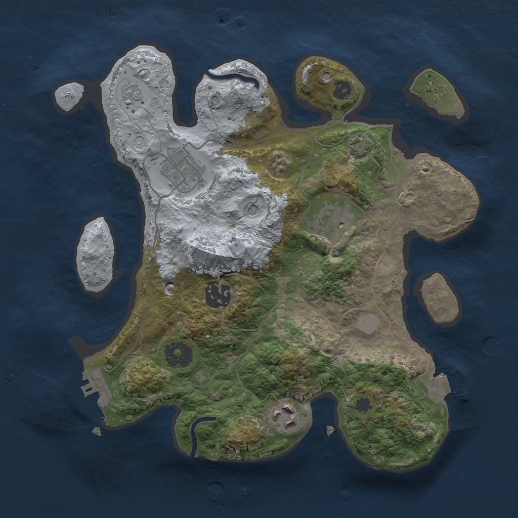 Rust Map: Procedural Map, Size: 2846, Seed: 28460707, 11 Monuments