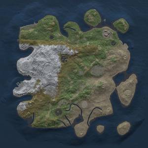 Thumbnail Rust Map: Procedural Map, Size: 3100, Seed: 6, 12 Monuments