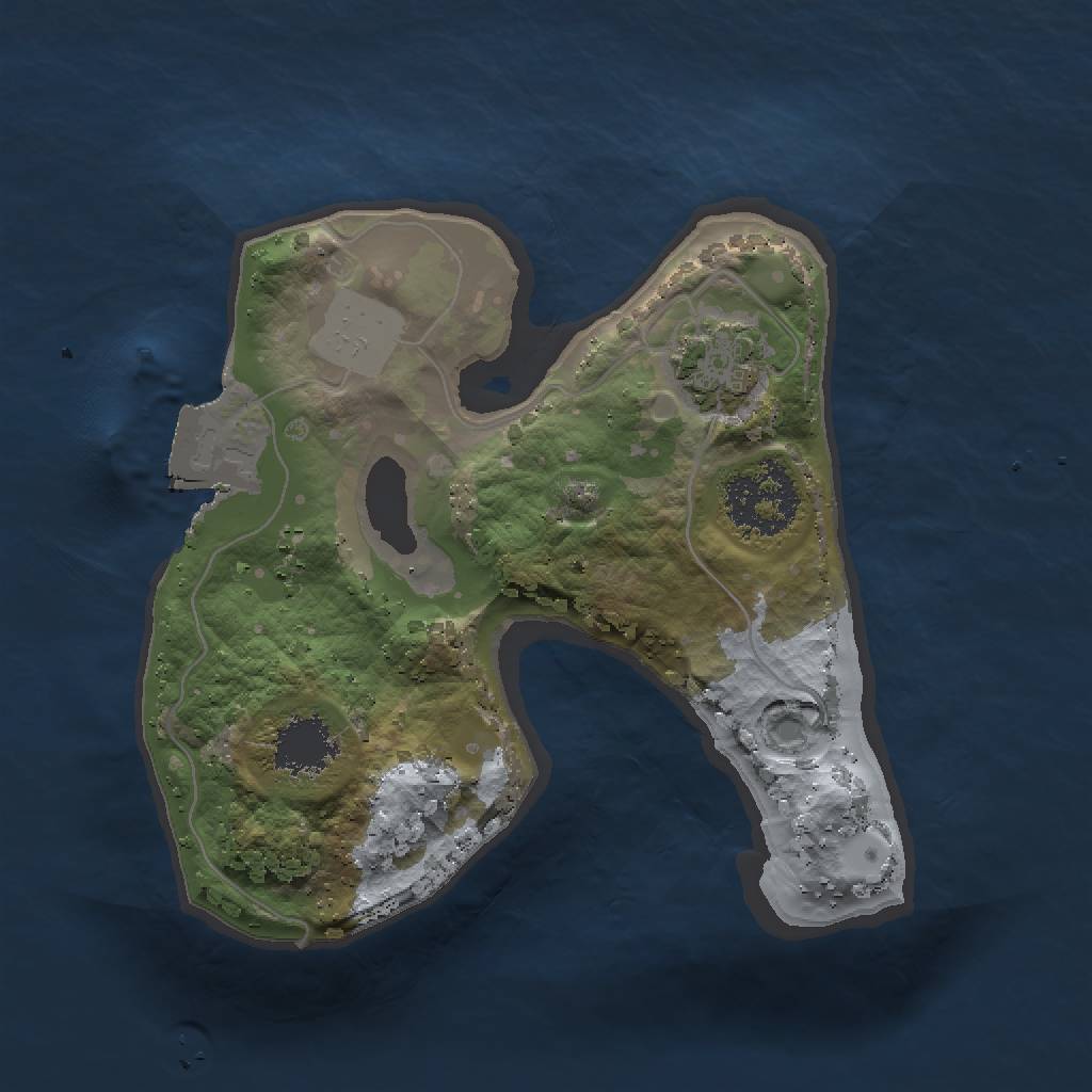 Rust Map: Procedural Map, Size: 1500, Seed: 986877768, 4 Monuments