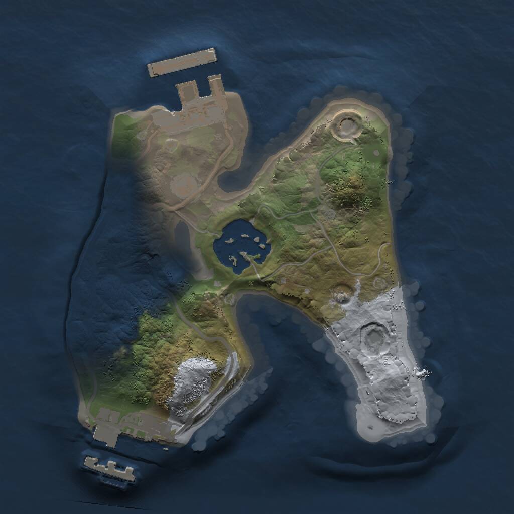 Rust Map: Procedural Map, Size: 1500, Seed: 986877768, 4 Monuments