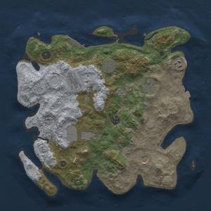 Thumbnail Rust Map: Procedural Map, Size: 3600, Seed: 309, 15 Monuments