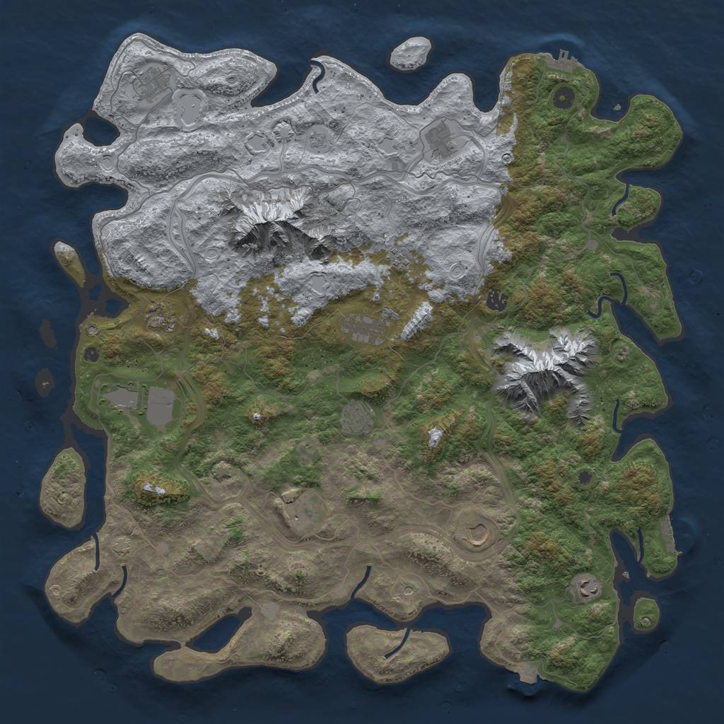 Rust Map: Procedural Map, Size: 5000, Seed: 1770061767, 19 Monuments