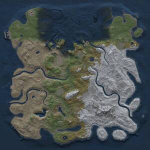Thumbnail Rust Map: Procedural Map, Size: 5000, Seed: 1980664946, 17 Monuments