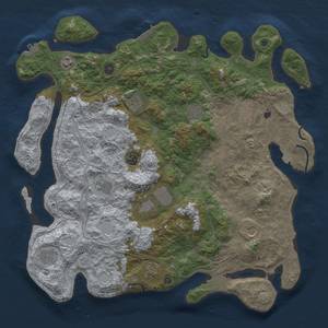 Thumbnail Rust Map: Procedural Map, Size: 4500, Seed: 2146434659, 19 Monuments