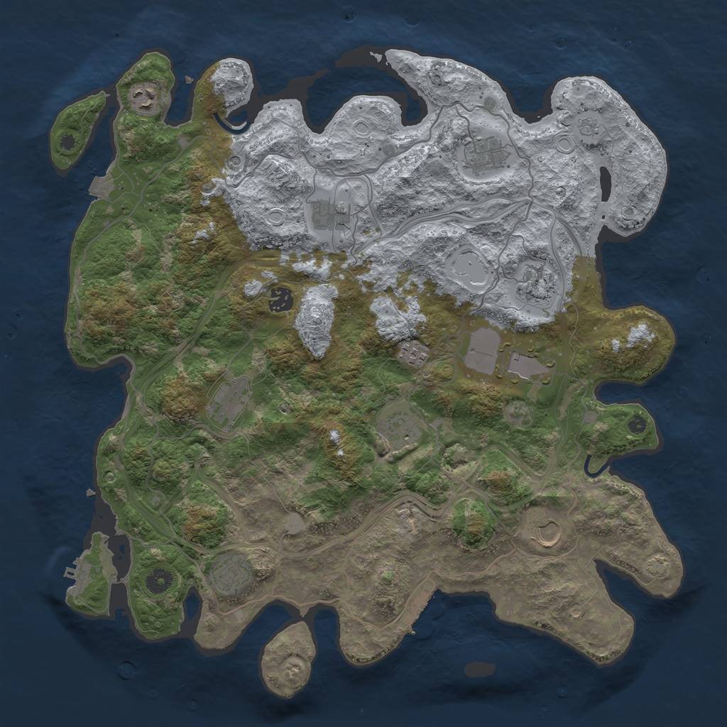 Rust Map: Procedural Map, Size: 4250, Seed: 2022158666, 19 Monuments
