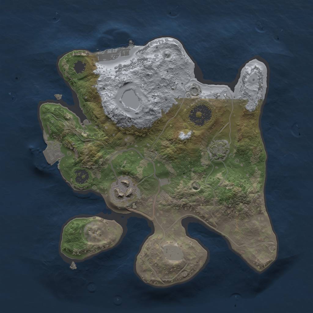 Rust Map: Procedural Map, Size: 2200, Seed: 3518, 6 Monuments
