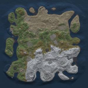 Thumbnail Rust Map: Procedural Map, Size: 3700, Seed: 50405641, 17 Monuments