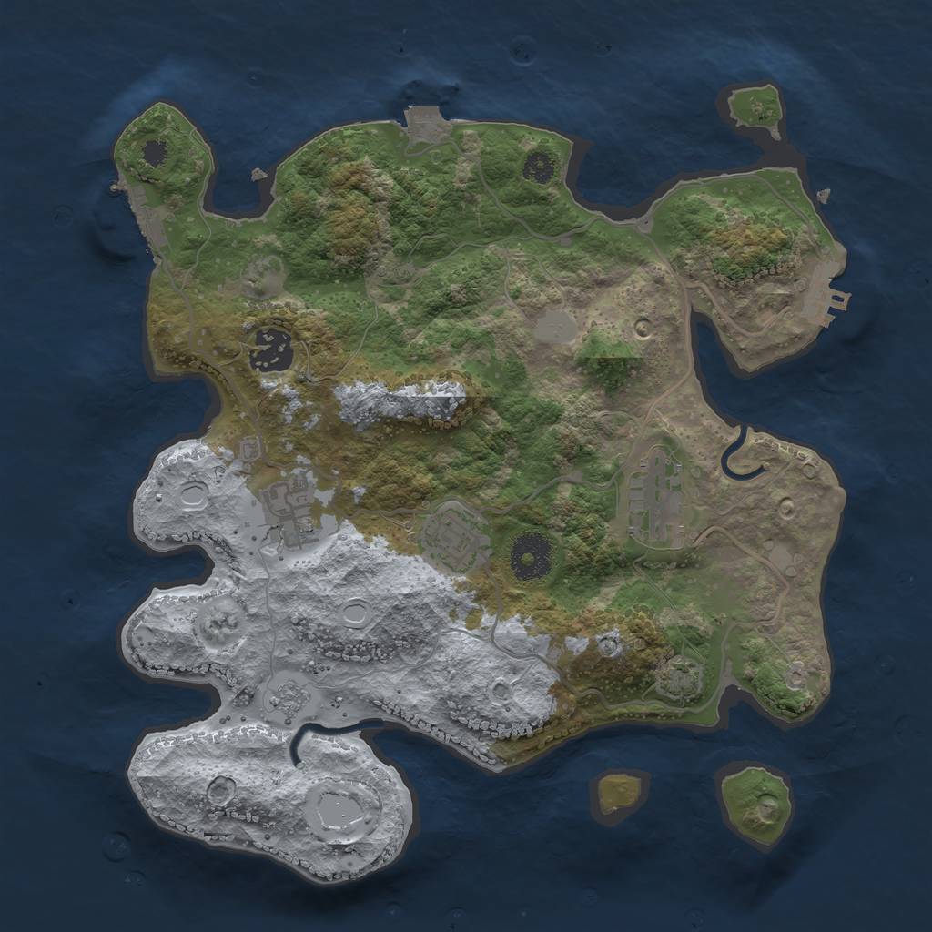 Rust Map: Procedural Map, Size: 3100, Seed: 1789299913, 11 Monuments