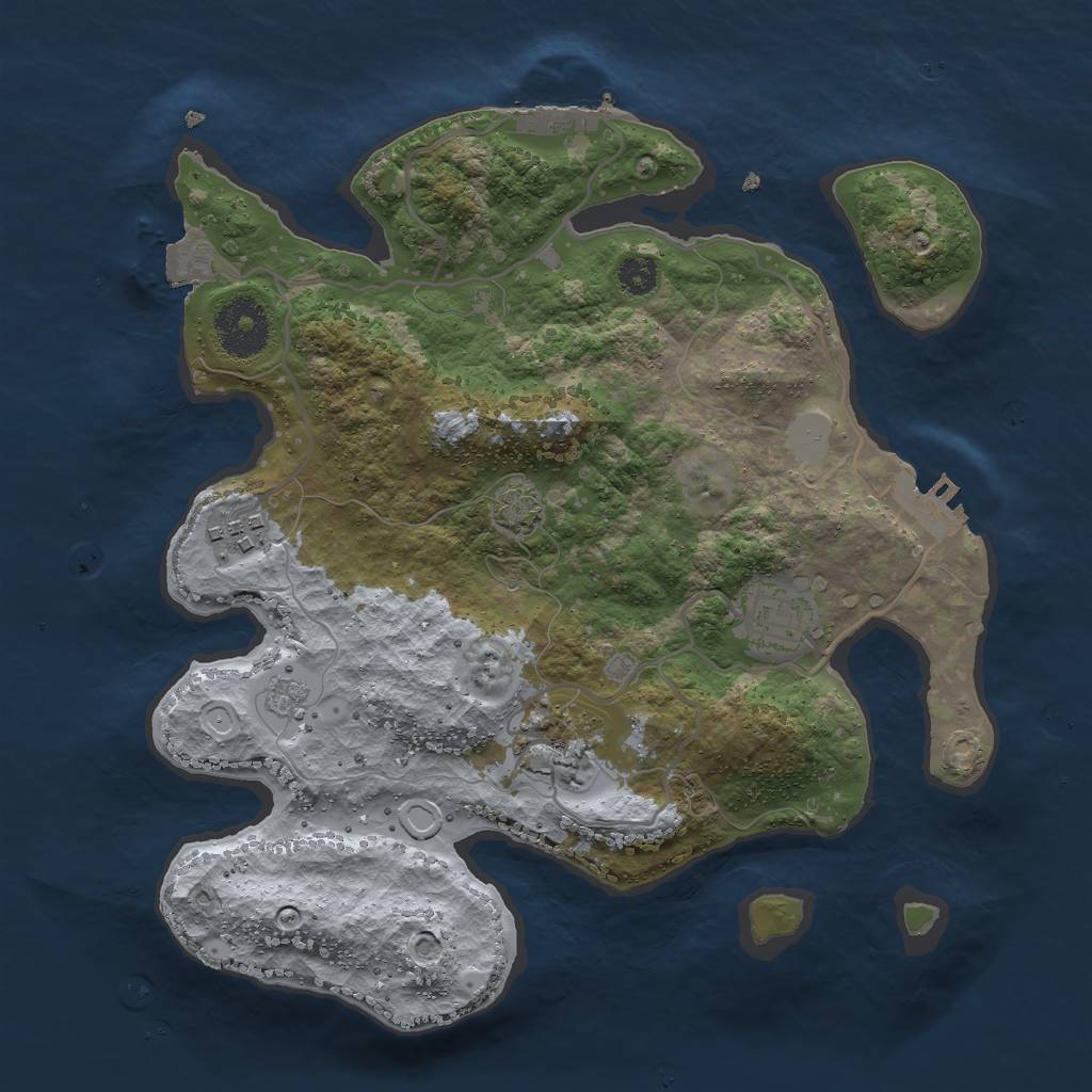 Rust Map: Procedural Map, Size: 2900, Seed: 1789299913, 10 Monuments