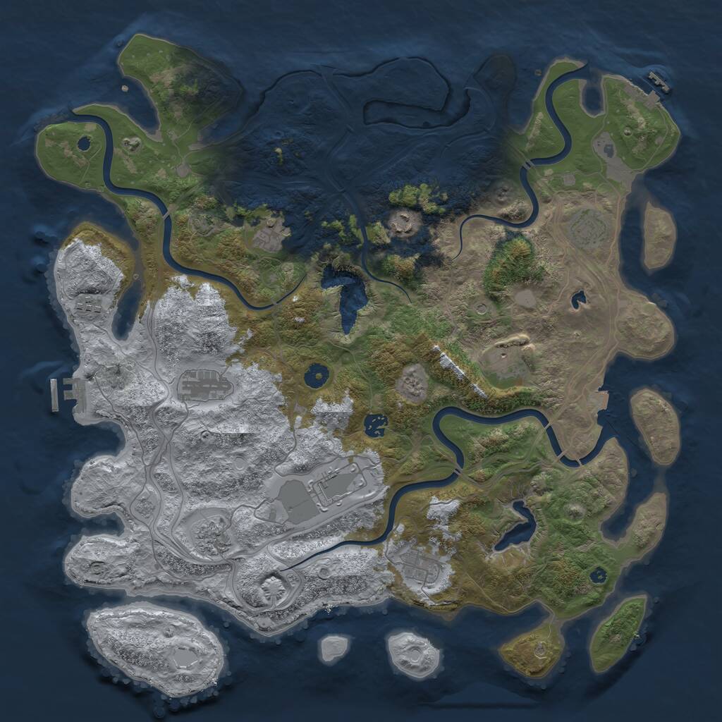 Rust Map: Procedural Map, Size: 4450, Seed: 1789299913, 16 Monuments