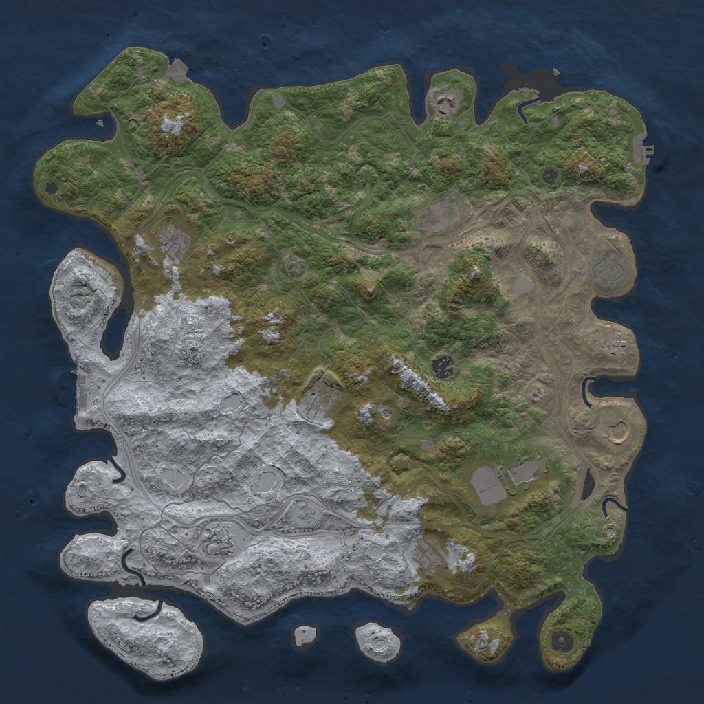 Rust Map: Procedural Map, Size: 4750, Seed: 1789299913, 19 Monuments