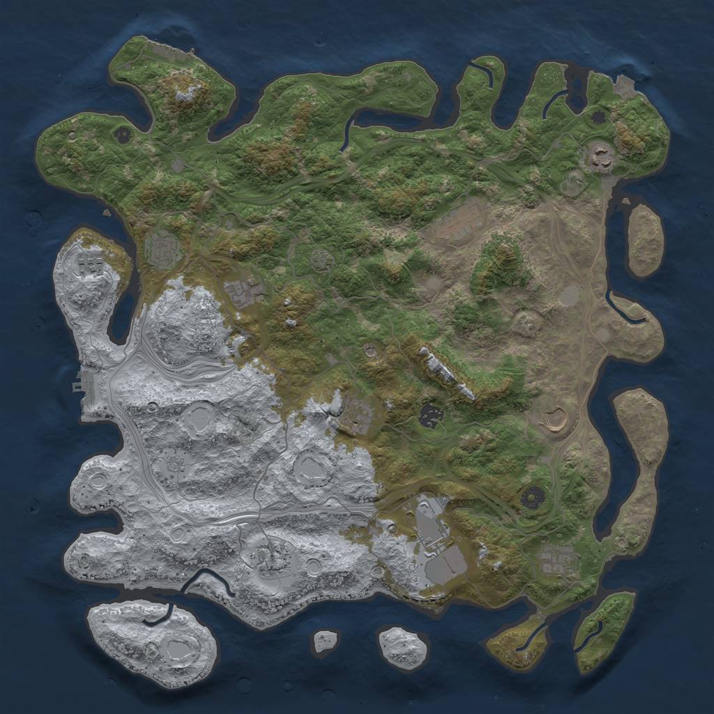 Rust Map: Procedural Map, Size: 4520, Seed: 1789299913, 19 Monuments