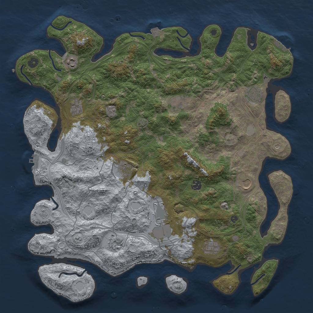 Rust Map: Procedural Map, Size: 4530, Seed: 1789299913, 19 Monuments