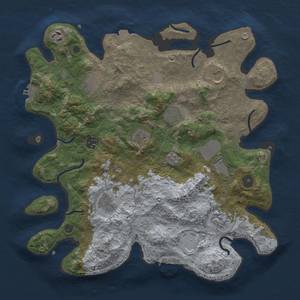 Thumbnail Rust Map: Procedural Map, Size: 3700, Seed: 24183011, 18 Monuments