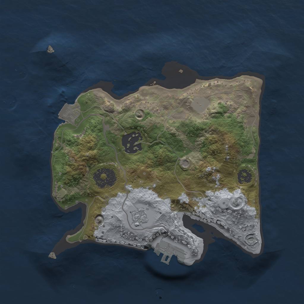 Rust Map: Procedural Map, Size: 2100, Seed: 5012024, 6 Monuments