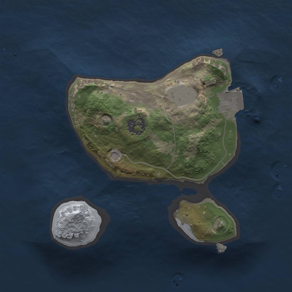 Rust Map: Procedural Map, Size: 1499, Seed: 500, 3 Monuments